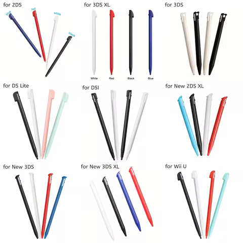 4 Pcs Plastic Stylus Pen Set, Replacement Touchpens for 3DS/ 3DS XL/ New 3DS XL/ New 3DS/ DS Lite/ 2