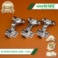 ecoWARE No Spring Conceal Hinge - 4 Hole Cabinet Door Hinge Kitchen Cabinet Wardrobe Hinge Furniture
