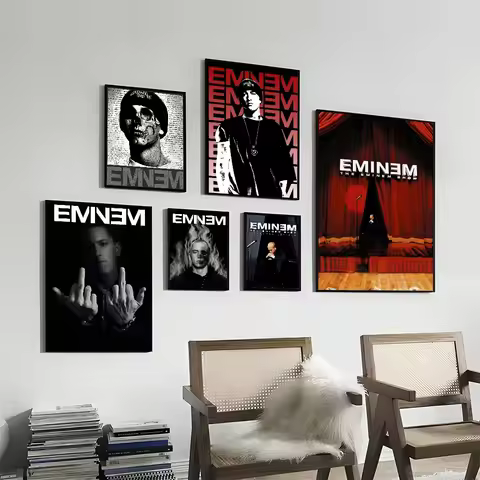 Music Hot Album Star Eminem Sza Tv Gigl Drake Posters Retro Kraft Paper Sticker DIY Room Bar Cafe Ae