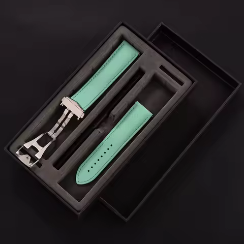 JWNSPA PFAS-Approved New Original FKM Watch Band 20mm 22mm Quick Release Fluoro Rubber For Omega/Bre