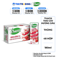 Thùng 48 Hộp Yomost Thạch Trái Cây Hương Dâu (48x180ml)