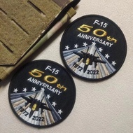 [Custom Velcro patch]LY.Embroidered F-15 Fighter 50th Anniversary Morale Seal Flight Aviation 3D Vel