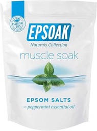 Epsoak Epsom Salt Muscle Soak Bath Salts with peppermint essential oil 肌肉浸泡浴鹽含薄荷精油 32oz (2磅) 【817678