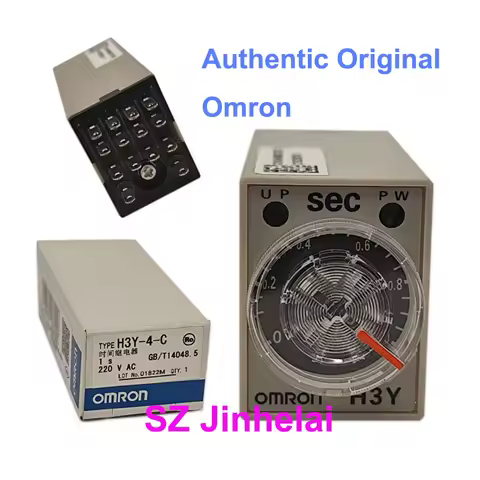 OMRON H3Y-2-C H3Y-4-C AC220V DC24V Authentic Original Timer Switch Time Delay Relay 220VAC 24VDC 1S 