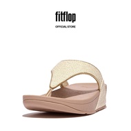 FitFlop LULU Women's Shimmerweave Toe-Post Sandals - Stone Beige Mix (GO1-A48)