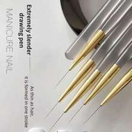 Delicate Stretching Nail Art Pen Set: Gray Acrylic Rod Stretching Nail Art Pen, Floral Nail Art Pen,
