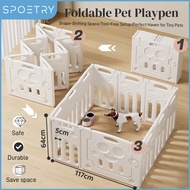 64CM Pet Fence Foldable Pet Playpen Bite-resistant Dog Playpen Safety Barrier for Medium Sized Pet
