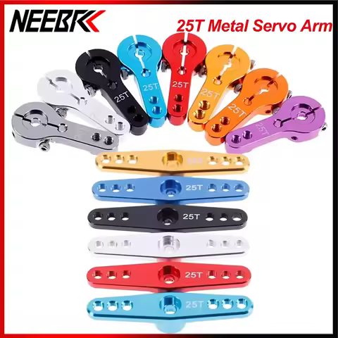 NEEBRC Aluminum Alloy 25T M3 Steering Servo Arm for RC Car Crawler Boat Robot MN TRX4M Wltoys 12kg 2