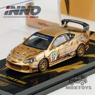 INNO 1:64 INTEGRA Type R (DC5) TOP SECRET Thailand Gold Diecast Model Car