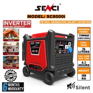 SENCI 7500Watt Inverter Silent type  Petrol Generator SC8000i | 459cc | Button Start - Heavy Duty