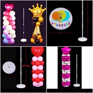 Transparent balloon stand (3 connections) ±87 cm balloon stand decoration