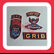 ATRIBUT GRIBB FULSETT || ATRIBUT ORMAS GRIB || LOGO ORMAS GRIB BORDIR 