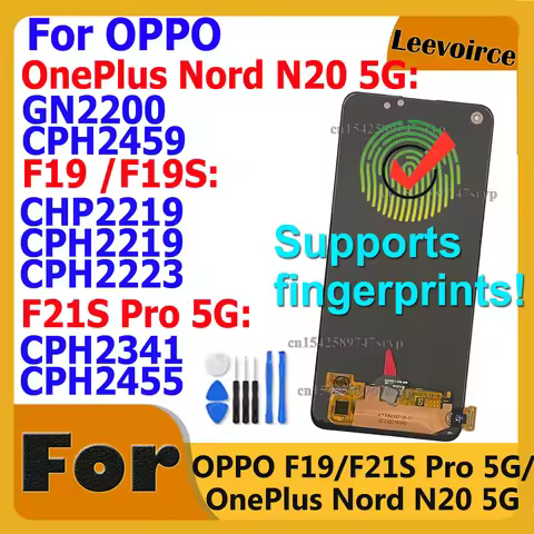 OLED Display For OPPO F19 / F19S / F21S Pro 5G Touch Screen LCD Full Assembly Replacement Repair For