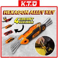 Hex Torx Foldable Allen Key Set Hexagon Key Torx Key Wrench Tools Kit Kunci Allen