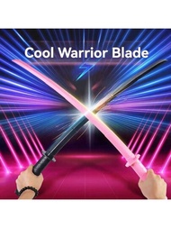 1入組3D列印可伸縮武士刀玩具，直刀，黑色和粉色刺客之剑，重力伸縮日本武士刀，創意可伸縮武士刀
