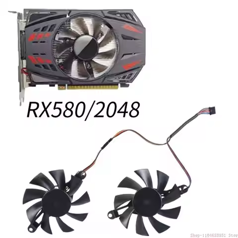 80mm 4Pin Video Card Cooling Fan For RX580 2048 Graphics Card Coolers Fan Gaming Radiators Accessori