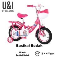 Saiz 12" Basikal Budak Perempuan / 12" Kids Bicycle Girl / Basikal Kanak2 / Basikal Saiz 12 / Basikal Umur 2-4 Tahun