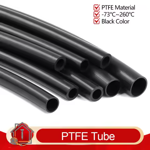1~5m PTFE Tube Heat-resistant Insulated Hose Black ID 1 2 2.5 3 4 5 6 7 8 10 mm Extruder J-head Rigi