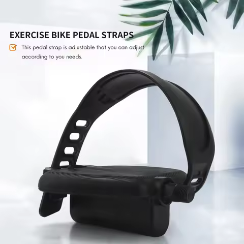 1Pair Exercise Bike Pedal Widened Bicycle Pedal With Pedal Straps For Exercise Bike Stationary Cycle