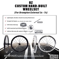 (Limited set available!)BZ Bikes Alloy Wheelset with Hubsmith hub for Brompton(External 3/4 Speed Conversion) (16'' 349)