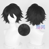 Death Note L · Lawliet Elloret วิกผมคอสเพลย์ด้วยฝีมือผมที่ด้านบนของหัว