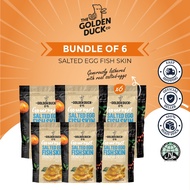 [Bundle of 6] The Golden Duck Salted Egg Fish Skin Crunchy Crisps Potato Chips Snacks