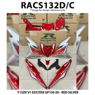 Rapido Cover Set Yamaha Y15ZR V1 V2 EXCITER GP150 (8) Red Silver Merah Accessories Motor Y15 Ysuku Y15 ZR Body Cover Set