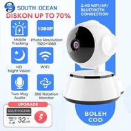 [INCLUDE 32 GB SD card]South Ocean Q6 PRO CCTV Wireless IP Camera WiFi 1080P HD Indoor Securtiy Alar