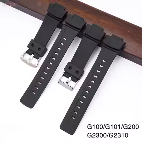 Black Watch Strap For Casio G Shock G100 G200 G101 G2310 G2300 Watchband G-100 G-200 G-101 G-2310 G-