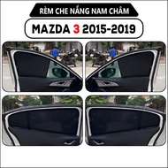 Magnetic curtain type 1 for MAZDA 3 2015-2019, Set of 4 standard car form panels, Anti-UV -