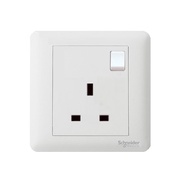 Schneider Electric Affle Plus 13A 1 Gang Switched Socket White