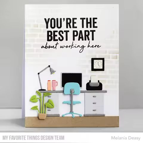 Office Elements Potting Note Metal Cutting Dies DIY Scrapbooking Paper Craft Handmade Make Album Car