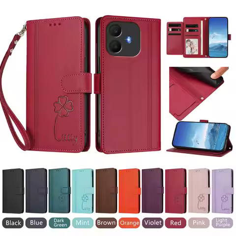 For TCL K70 4G 5G Lucky Flower PU Leather Flip Phone Case For Coque TCL K70SE K70 Power NxtPaper 70