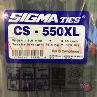 HITAM Cable Ties Sigma CS-550XL 55cm x 9.0mm Black / CS550XL CV550 CV 550 XL 55 cm 550mm 9.0 mm 9.0 