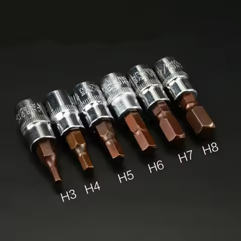 1/4 Inch Drive Hex Socket Bit Set 3mm 4mm 5mm 6mm 7mm 8mm Screwdriver Bits Hand Tools H3 H4 H5 H6 H7