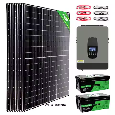 DATOUBOSS Complete 3 kw 6 kw 10kw Solar Hybrid System off Grid Solar Panel System Lithium Battery En