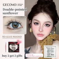 GECOMO Glue-free False Eyelashes, DIY Eyelash Extensions Reusable Use, for Beginners, No Need Use Gl