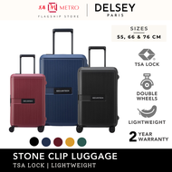 Delsey Paris Stone 4 Double Wheels Clip TSA Lock Luggage | 55, 66 & 76CM