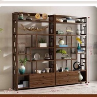 DDS - 木製置物架屏風（【組合款】6層200長【六層雙抽100×2）#N270_007_595