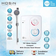 707 Water Heater Compact With Chrome Hand Shower