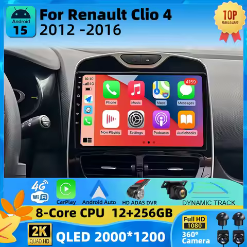 Android 15 For Renault Clio 4 BH98 KH98 2012 -2016 2K QLED Android Car Radio Multimedia Video Player