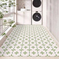 Floor Mat PVC Leather Waterproof Non-Slip Rug Easy to Clean Cuttable Suitable for Kitchen Bathroom B