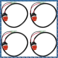 (CSID) 4X Universal Boat Outboard Engine Motor Start Kill Switch Keyless Push Button Applicable to
