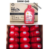 ENGINE OIL SHELL HELIX HX3 20W50 1L LITER CAR MOTORCYCLE MINYAK HITAM TAMBAH KERETA MOTOSIKAL 20W50