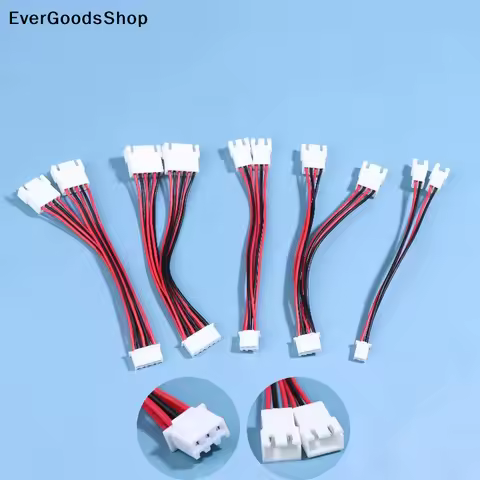 New XH2.54MM Y-Splitter Cable Male To 2 Female Connector 26AWG Power Extension Cord 2/3/4/5/6 Pin Sp