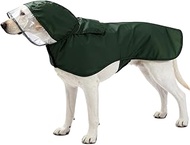 Pet Raincoat Packable Hooded Dog Rain Jacket Reflective Strips Lightweight Adjustable Poncho for Sma