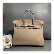 Hermes愛馬仕Birkin25大象灰swift皮銀扣T刻