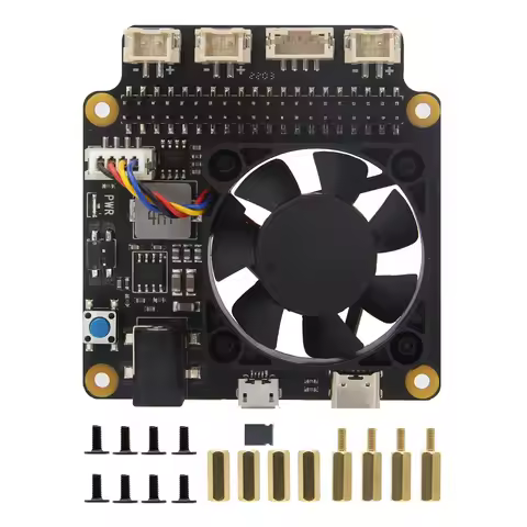 Geekworm Raspberry Pi X735 V3.0 Power Management Board with PWM Fan | Safe Shutdown | DC 6-30V In fo
