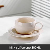 BINCOO Coffee Mug Saucer Set Espresso Cup Professional Latte Mug Afternoon Tea Mug Suitable for Home