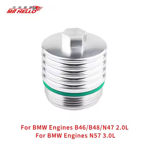 Cool Billet Aluminum Oil Filter Housing Cap For BMW engines B46/B48/N47 2.0L For BMW engines N57 3.0